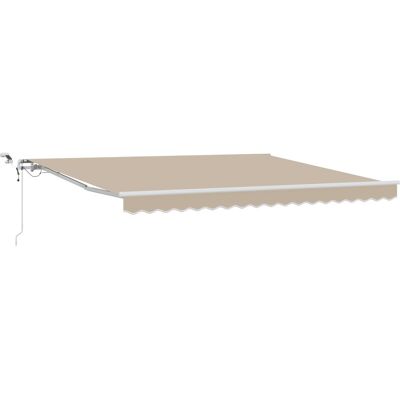 vidaXL Automatyczna chowana markiza z LED Beżowa 400x350 cm vidaXL Automatyczna chowana markiza z LED Beżowa 400x350 cm