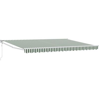 Automatyczna markiza chowana vidaXL zielono-biała 450x300 cm, Materiał na wymianę markizy vidaXL dla ramy 4.5x3 m zielono-białej Automatyczna markiza chowana vidaXL zielono-biała 450x300 cm, Materiał na wymianę markizy vidaXL dla ramy 4.5x3 m zielono-białej