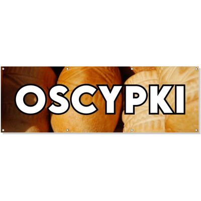 Baner reklamowy oczkowany plandeka reklama zewnętrzny mocny serki OSCYPKI budynek płot ogrodzenie stoisko stelaż 150 cm, drukant B-REK_20_150 Baner reklamowy oczkowany plandeka reklama zewnętrzny mocny serki OSCYPKI budynek płot ogrodzenie stoisko stelaż 150 cm, drukant B-REK_20_150