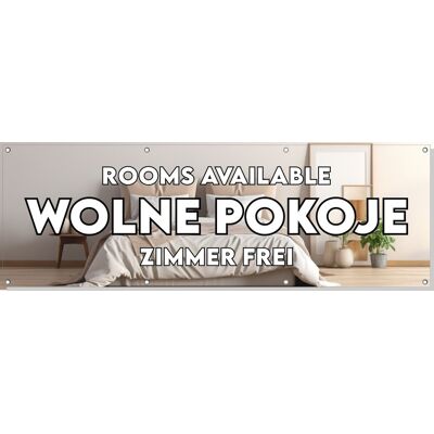 drukant Baner reklamowy oczkowany plandeka reklama zewnętrzny mocny zimmer frei rooms available WOLNE POKOJE budynek płot ogrodzenie stoisko stelaż 150 cm, .. drukant Baner reklamowy oczkowany plandeka reklama zewnętrzny mocny zimmer frei rooms available WOLNE POKOJE budynek płot ogrodzenie stoisko stelaż 150 cm, ..