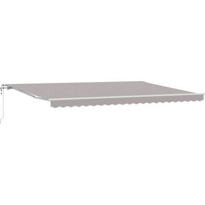 Chowana markiza automatyczna vidaXL Jasnoszara 500x350 cm Chowana markiza automatyczna vidaXL Jasnoszara 500x350 cm