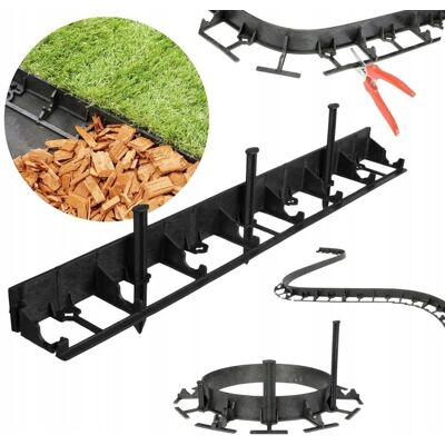 sarcia.eu Czarne OBRZEŻE TRAWNIKOWE ogrodowe 4,5 cm x 12 m + kotwy BORDER PALISADA sarcia.eu Czarne OBRZEŻE TRAWNIKOWE ogrodowe 4,5 cm x 12 m + kotwy BORDER PALISADA