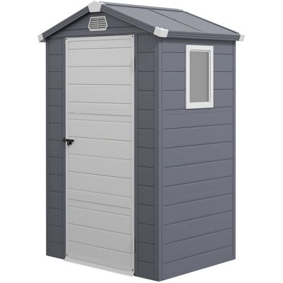 Domek ogrodowa Outsunny, 1,1 m², domek narzędziowy z dwuspadowym dachem, 133 x 102 x 208 cm, plastikowy domek ogrodowa z zamykanymi drzwiami, otwore.. Domek ogrodowa Outsunny, 1,1 m², domek narzędziowy z dwuspadowym dachem, 133 x 102 x 208 cm, plastikowy domek ogrodowa z zamykanymi drzwiami, otwore..