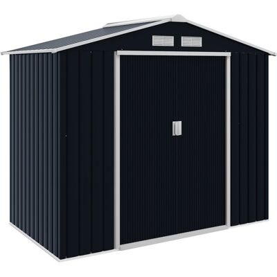 Domek ogrodowy Outsunny, 2,42 m², dach jednospadowy, drzwi przesuwne, fundament, 213 x 130 x 185 cm, ze stali ocynkowanej, odporny na warunki atmosf.. Domek ogrodowy Outsunny, 2,42 m², dach jednospadowy, drzwi przesuwne, fundament, 213 x 130 x 185 cm, ze stali ocynkowanej, odporny na warunki atmosf..