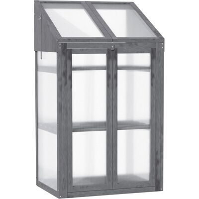 Drewniana skrzynia na warzywa Outsunny, mini szklarnia 70 x 50 x 120 cm, szklarnia z pokrywą, oknem, podwójnymi drzwiami, półprzezroczysta skrzynia .. Drewniana skrzynia na warzywa Outsunny, mini szklarnia 70 x 50 x 120 cm, szklarnia z pokrywą, oknem, podwójnymi drzwiami, półprzezroczysta skrzynia ..