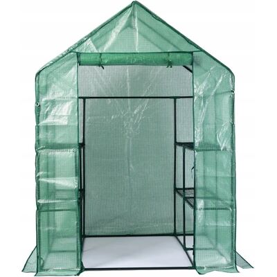 DEDRA GARDEN Duża szklarnia ogrodowa DEDRA stal PE 4 półki składana 143x143x195 cm 9,6kg DEDRA GARDEN Duża szklarnia ogrodowa DEDRA stal PE 4 półki składana 143x143x195 cm 9,6kg