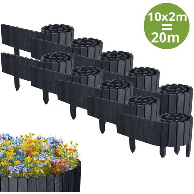 Floranica 10x PŁOTEK OGRODOWY z drewna sosnowego 20 m x 10 cm Antracytowy - Obrzeża rabat, trawnika, dekoracja, ścieżek Floranica 10x PŁOTEK OGRODOWY z drewna sosnowego 20 m x 10 cm Antracytowy - Obrzeża rabat, trawnika, dekoracja, ścieżek