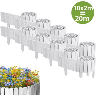 Floranica 10x PŁOTEK OGRODOWY z drewna sosnowego 20 m x 10 cm Biały - Obrzeża rabat, trawnika, dekoracja, ścieżek Floranica 10x PŁOTEK OGRODOWY z drewna sosnowego 20 m x 10 cm Biały - Obrzeża rabat, trawnika, dekoracja, ścieżek