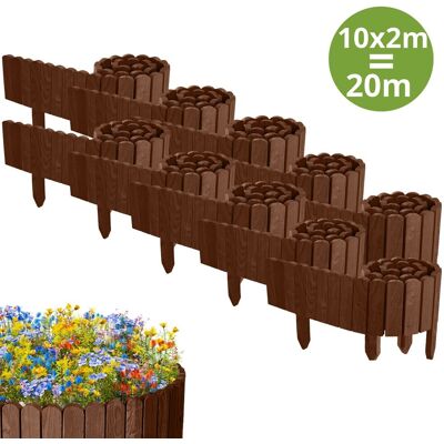 Floranica 10x PŁOTEK OGRODOWY z drewna sosnowego 20 m x 10 cm Brązowy - Obrzeża rabat, trawnika, dekoracja, ścieżek Floranica 10x PŁOTEK OGRODOWY z drewna sosnowego 20 m x 10 cm Brązowy - Obrzeża rabat, trawnika, dekoracja, ścieżek