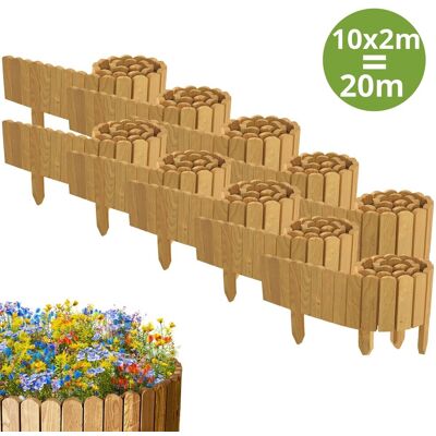 Floranica 10x PŁOTEK OGRODOWY z drewna sosnowego 20 m x 10 cm Naturalny - Obrzeża rabat, trawnika, dekoracja, ścieżek Floranica 10x PŁOTEK OGRODOWY z drewna sosnowego 20 m x 10 cm Naturalny - Obrzeża rabat, trawnika, dekoracja, ścieżek