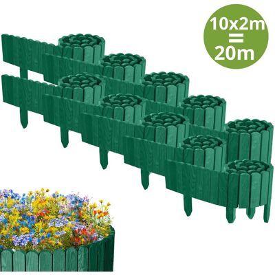 Floranica 10x PŁOTEK OGRODOWY z drewna sosnowego 20 m x 10 cm Zielony - Obrzeża rabat, trawnika, dekoracja, ścieżek Floranica 10x PŁOTEK OGRODOWY z drewna sosnowego 20 m x 10 cm Zielony - Obrzeża rabat, trawnika, dekoracja, ścieżek