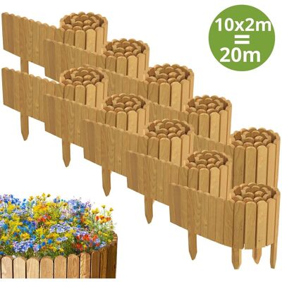 Floranica 10x PŁOTEK OGRODOWY z drewna sosnowego 20 m x 20 cm Naturalny - Obrzeża rabat, trawnika, dekoracja, ścieżek Floranica 10x PŁOTEK OGRODOWY z drewna sosnowego 20 m x 20 cm Naturalny - Obrzeża rabat, trawnika, dekoracja, ścieżek