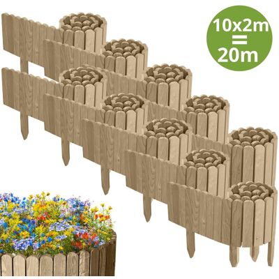 Floranica 10x PŁOTEK OGRODOWY z drewna sosnowego 20m x 20cm Nieimpregnowany - Obrzeża rabat, trawnika, dekoracja, ścieżek Floranica 10x PŁOTEK OGRODOWY z drewna sosnowego 20m x 20cm Nieimpregnowany - Obrzeża rabat, trawnika, dekoracja, ścieżek