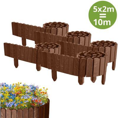 Floranica 5x PŁOTEK OGRODOWY z drewna sosnowego 10 m x 10 cm Brązowy - Obrzeża rabat, trawnika, dekoracja, ścieżek Floranica 5x PŁOTEK OGRODOWY z drewna sosnowego 10 m x 10 cm Brązowy - Obrzeża rabat, trawnika, dekoracja, ścieżek