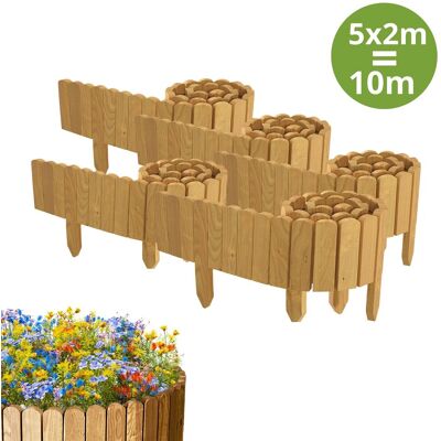 Floranica 5x PŁOTEK OGRODOWY z drewna sosnowego 10 m x 10 cm Naturalny - Obrzeża rabat, trawnika, dekoracja, ścieżek Floranica 5x PŁOTEK OGRODOWY z drewna sosnowego 10 m x 10 cm Naturalny - Obrzeża rabat, trawnika, dekoracja, ścieżek