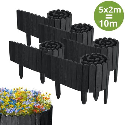 Floranica 5x PŁOTEK OGRODOWY z drewna sosnowego 10 m x 20 cm Antracytowy - Obrzeża rabat, trawnika, dekoracja, ścieżek Floranica 5x PŁOTEK OGRODOWY z drewna sosnowego 10 m x 20 cm Antracytowy - Obrzeża rabat, trawnika, dekoracja, ścieżek