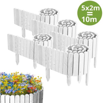 Floranica 5x PŁOTEK OGRODOWY z drewna sosnowego 10 m x 20 cm Biały - Obrzeża rabat, trawnika, dekoracja, ścieżek Floranica 5x PŁOTEK OGRODOWY z drewna sosnowego 10 m x 20 cm Biały - Obrzeża rabat, trawnika, dekoracja, ścieżek