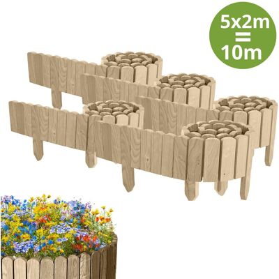 Floranica 5x PŁOTEK OGRODOWY z drewna sosnowego 10m x 10cm Nieimpregnowany - Obrzeża rabat, trawnika, dekoracja, ścieżek Floranica 5x PŁOTEK OGRODOWY z drewna sosnowego 10m x 10cm Nieimpregnowany - Obrzeża rabat, trawnika, dekoracja, ścieżek
