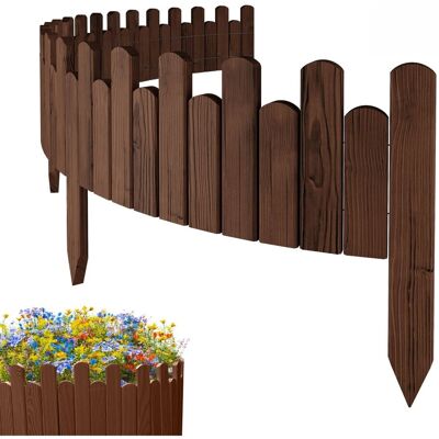 Floranica Płotek Ogrodowy Drewniany, Elastyczny, Obrzeże Rabatek, Palisada 200 X 20 cm Brąz Floranica Płotek Ogrodowy Drewniany, Elastyczny, Obrzeże Rabatek, Palisada 200 X 20 cm Brąz