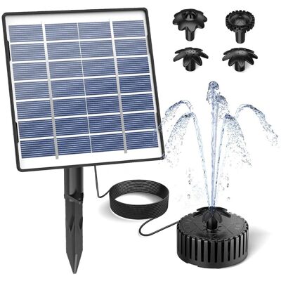 Akuku Fontanna Solarna Pompa Wodna Do Stawu Ogrodu Panel Szklany Zestaw Mocny 1.5 Akuku Fontanna Solarna Pompa Wodna Do Stawu Ogrodu Panel Szklany Zestaw Mocny 1.5