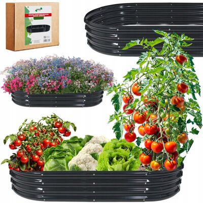 Gardena Grządka Warzywno-Kwiatowa, Owalna Antracyt 140x60x30 Cm Gardena Grządka Warzywno-Kwiatowa, Owalna Antracyt 140x60x30 Cm