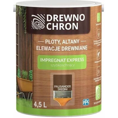 Impregnat Express Ogród Palisander Średni 4.5l Drewnochron Impregnat Express Ogród Palisander Średni 4.5l Drewnochron