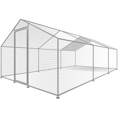 Habitat Et Jardin - Gallinero 18 m² parque de malla metálica 6 x 3 x 2 m ocynkowana stal - Szary - Chicken coop Habitat Et Jardin - Gallinero 18 m² parque de malla metálica 6 x 3 x 2 m ocynkowana stal - Szary - Chicken coop
