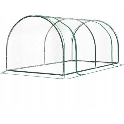 Inny producent KONSTRUKCJA SZKLARNIA DOMEK DLA ROŚLIN STAL PVC RAMA 200 X 100 X 80 CM Inny producent KONSTRUKCJA SZKLARNIA DOMEK DLA ROŚLIN STAL PVC RAMA 200 X 100 X 80 CM