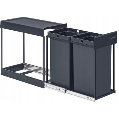 songmics Kosz Na Odpady Kuchenne Do Szafki, 2 X 15 L, 2-Komorowy, songmics Kosz Na Odpady Kuchenne Do Szafki, 2 X 15 L, 2-Komorowy,