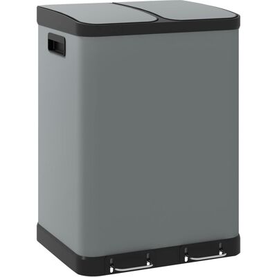 Kosz Na Śmieci Homcom 2 X 30l Z Pedałem I Pokrywą, Kosz Na Śmieci, System Segregacji Odpadów, Metalowy Z Plastikowym Wiadrem Wewnętrznym, Zamykany C.. Kosz Na Śmieci Homcom 2 X 30l Z Pedałem I Pokrywą, Kosz Na Śmieci, System Segregacji Odpadów, Metalowy Z Plastikowym Wiadrem Wewnętrznym, Zamykany C..