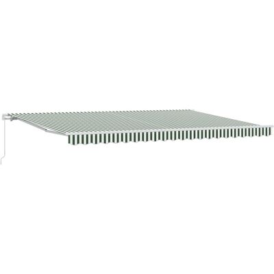 Markiza chowana vidaXL Zielono-biała 500x300 cm Markiza chowana vidaXL Zielono-biała 500x300 cm