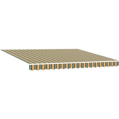 Markiza ręczna vidaXL z LED zielona i biała 400x350 cm Markiza ręczna vidaXL z LED zielona i biała 400x350 cm