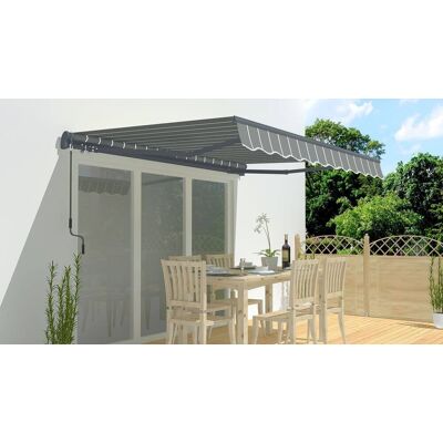 Markiza Tarasowa Classic 500X300 Grey/White - Focus Garden Markiza Tarasowa Classic 500X300 Grey/White - Focus Garden