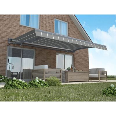 Markiza Tarasowa Premium 400X300 Grey/White - Focus Garden Markiza Tarasowa Premium 400X300 Grey/White - Focus Garden