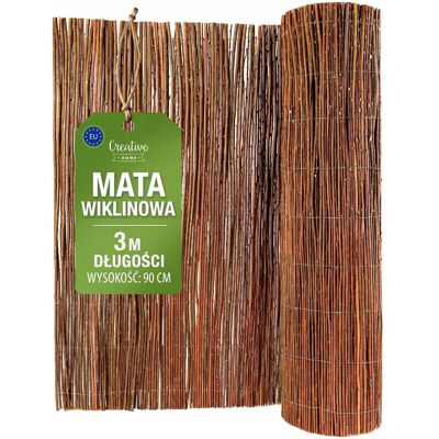 Creative Mata wiklinowa ogrodowa na balkon taras ogrodzenie gęsta brązowa 3m x 90cm Creative Mata wiklinowa ogrodowa na balkon taras ogrodzenie gęsta brązowa 3m x 90cm