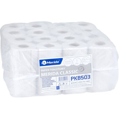 Merida Pkb503 Papier Toaletowy Classic, Biały, Średnica 11 Cm, Długość 50 M, Jednowarstwowy, Worek 32 Szt . Merida Pkb503 Papier Toaletowy Classic, Biały, Średnica 11 Cm, Długość 50 M, Jednowarstwowy, Worek 32 Szt .