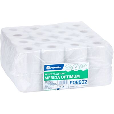 Merida Pob502 Papier Toaletowy Optimum, Biały, Średnica 11 Cm, Długość 50 M, Dwuwarstwowy, Worek 32 Szt. Merida Pob502 Papier Toaletowy Optimum, Biały, Średnica 11 Cm, Długość 50 M, Dwuwarstwowy, Worek 32 Szt.