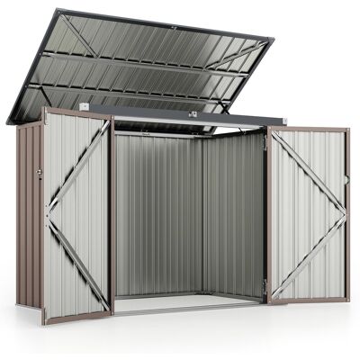 COSTWAY Metalowa szopa na kosze Wiata śmietnikowa 172 x 95,5 x 130 cm COSTWAY Metalowa szopa na kosze Wiata śmietnikowa 172 x 95,5 x 130 cm