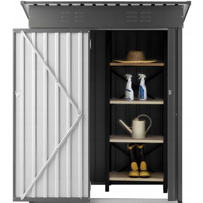 METALOWA SZOPA NARZĘDZIOWA VEVOR ZAMYKANA DRZWI 1533X876X1815MM SOLIDNA METALOWA SZOPA NARZĘDZIOWA VEVOR ZAMYKANA DRZWI 1533X876X1815MM SOLIDNA
