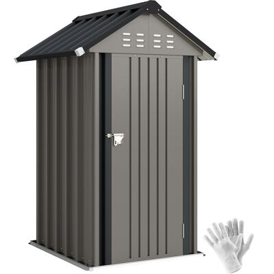 Metalowa szopa ogrodowa Outsunny 1,17 m², szopa narzędziowa z dachem dwuspadowym, wentylacją, zamykanymi rękawicami, 122 x 121 x 192 cm, na patio, n.. Metalowa szopa ogrodowa Outsunny 1,17 m², szopa narzędziowa z dachem dwuspadowym, wentylacją, zamykanymi rękawicami, 122 x 121 x 192 cm, na patio, n..