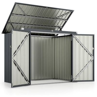 COSTWAY Metalowy schowek ogrodowy Szopa Wiata COSTWAY Metalowy schowek ogrodowy Szopa Wiata