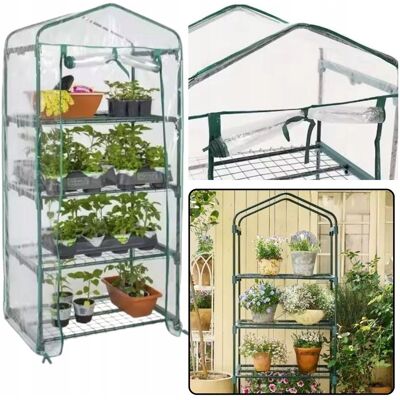 Inny producent MINI SZKLARNIA BALKONOWA OGRODOWA 4 PÓŁKI METALOWE FOLIA PVC 69x49x157cm Inny producent MINI SZKLARNIA BALKONOWA OGRODOWA 4 PÓŁKI METALOWE FOLIA PVC 69x49x157cm