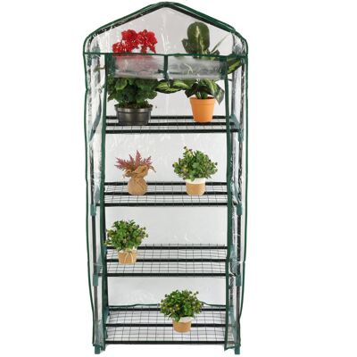Botle Mini Szklarnia Balkonowa Ogrodowa Regał 4 Półki 155x69x49 cm Botle Mini Szklarnia Balkonowa Ogrodowa Regał 4 Półki 155x69x49 cm