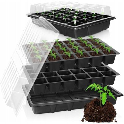 Inny producent Mini Szklarnia Domowa 4szt 96 Komórek Skrzynka Do Uprawy Roślin Mini Zestaw Inny producent Mini Szklarnia Domowa 4szt 96 Komórek Skrzynka Do Uprawy Roślin Mini Zestaw