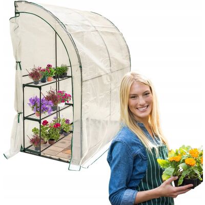 Grindi Mini szklarnia foliowa ogrodowa przyścienna balkon Regał Cercis 100x200x215 Grindi Mini szklarnia foliowa ogrodowa przyścienna balkon Regał Cercis 100x200x215