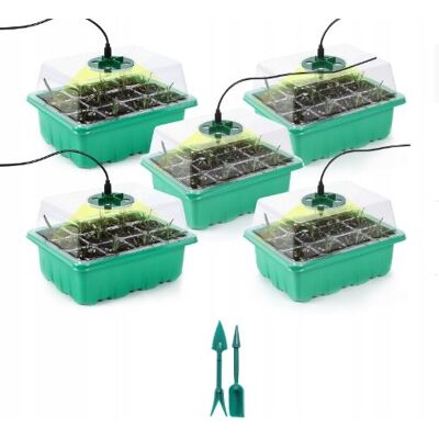 Inny producent MINI SZKLARNIA LED 5x Lampek 5x Szklarni USB Regulowana wentylacja ROZSADA Inny producent MINI SZKLARNIA LED 5x Lampek 5x Szklarni USB Regulowana wentylacja ROZSADA
