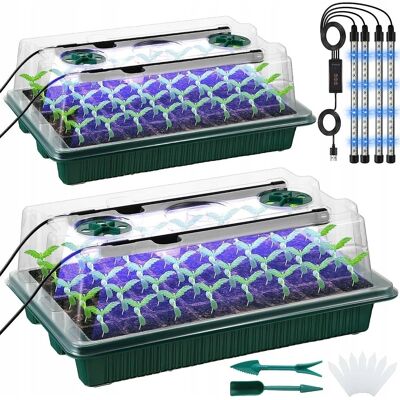 ITIMPORT MINI SZKLARNIA LED Lampki Szklarnia USB Regulowana Wentylacja ROZSADA 160x ITIMPORT MINI SZKLARNIA LED Lampki Szklarnia USB Regulowana Wentylacja ROZSADA 160x