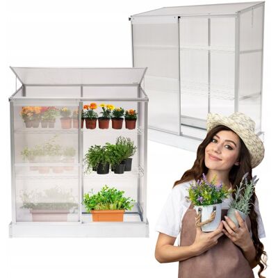 Grindi MINI SZKLARNIA OGRODOWA 130x58x140 BALKONOWA PRZYŚCIENNA POLIWĘGLAN - Hosta Grindi MINI SZKLARNIA OGRODOWA 130x58x140 BALKONOWA PRZYŚCIENNA POLIWĘGLAN - Hosta