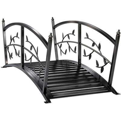 Mostek ogrodowy Outsunny z metalu, 120 cm, mostek do stawu z barierkami zabezpieczającymi, wygląd antyczny, odporny na rdzę, dekoracyjny mostek do s.. Mostek ogrodowy Outsunny z metalu, 120 cm, mostek do stawu z barierkami zabezpieczającymi, wygląd antyczny, odporny na rdzę, dekoracyjny mostek do s..