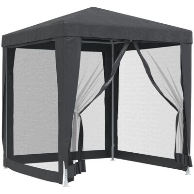 VMP Namiot imprezowy z 4 ścianami z siatki, antracyt, 2x2 m, HDPE VMP Namiot imprezowy z 4 ścianami z siatki, antracyt, 2x2 m, HDPE